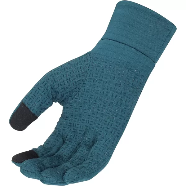 Eddie Bauer Mens Cold Weather Performance Glove Liners Multiple Sizes Multiple ColorsGrid Fleece Dark Teal