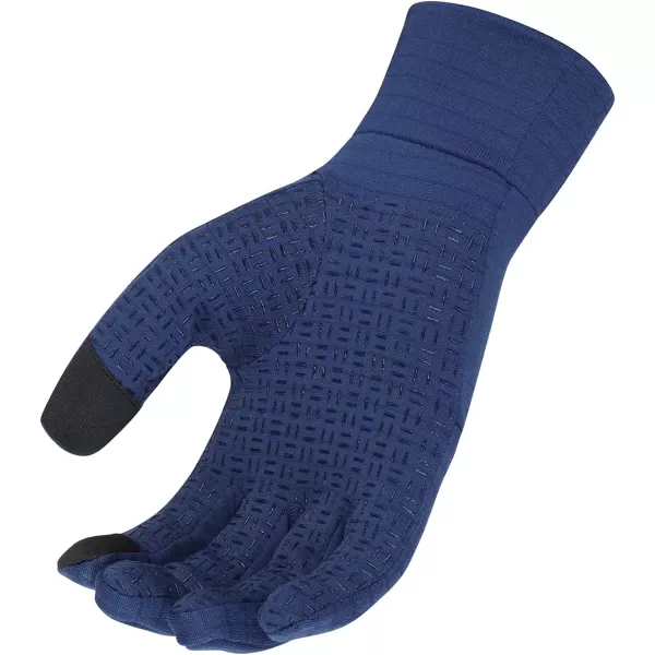 Eddie Bauer Mens Cold Weather Performance Glove Liners Multiple Sizes Multiple ColorsGrid Fleece Navy