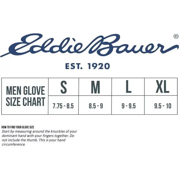 Eddie Bauer Mens Cold Weather Performance Glove Liners Multiple Sizes Multiple ColorsMidweight Dark Grey