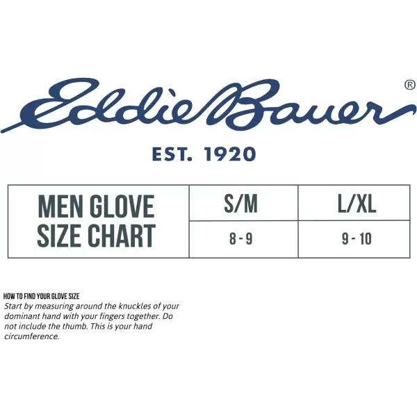 Eddie Bauer Mens Cold Weather Performance Glove Liners Multiple Sizes Multiple ColorsTrainer Black