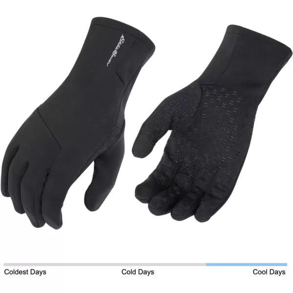 Eddie Bauer Mens Cold Weather Performance Glove Liners Multiple Sizes Multiple ColorsTrainer Black