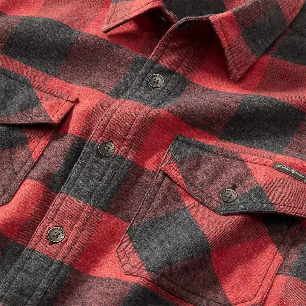 Eddie Bauer Mens EB Hemplify Flannel ShirtRegular Scarlet