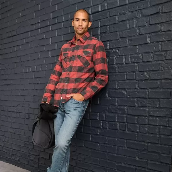 Eddie Bauer Mens EB Hemplify Flannel ShirtTall Scarlet