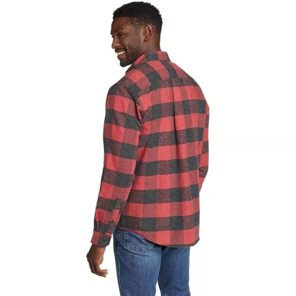 Eddie Bauer Mens EB Hemplify Flannel ShirtTall Scarlet