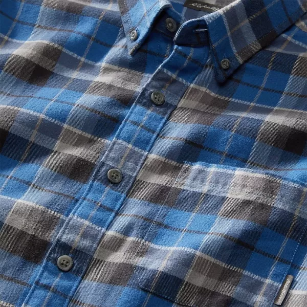 Eddie Bauer Mens Eddies Favorite Classic Fit Flannel Shirt  PlaidAirforce Blue