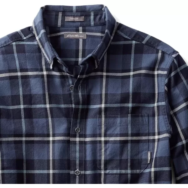 Eddie Bauer Mens Eddies Favorite Classic Fit Flannel Shirt  PlaidDark Loden