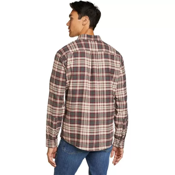 Eddie Bauer Mens Eddies Favorite Classic Fit Flannel Shirt  PlaidHeather Gray