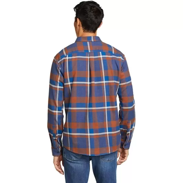 Eddie Bauer Mens Eddies Favorite Classic Fit Flannel Shirt  PlaidNavy Heather