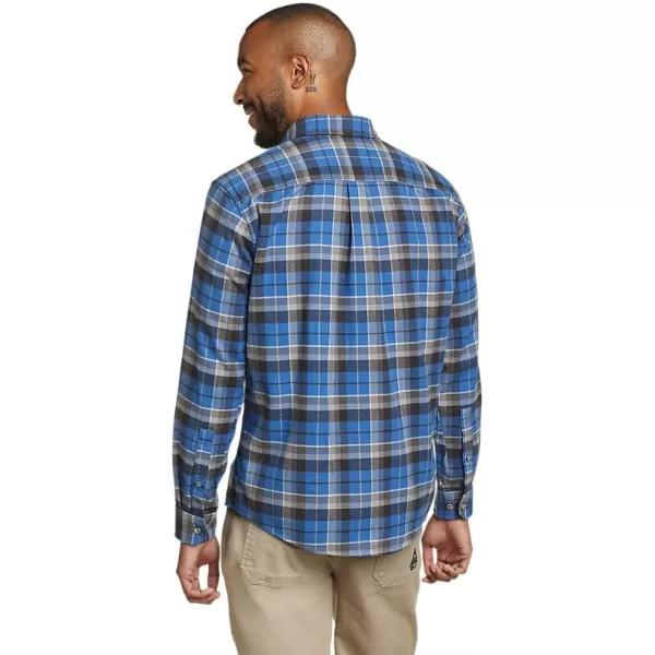 Eddie Bauer Mens Eddies Favorite Classic Fit Flannel Shirt  PlaidRegular Airforce Blue