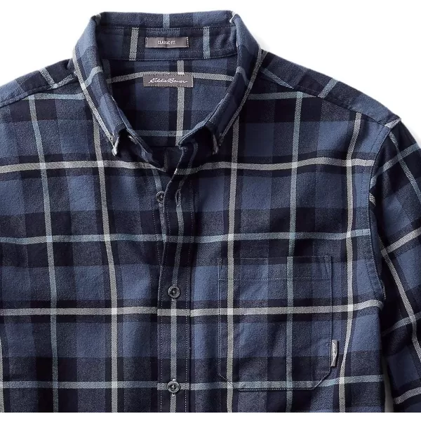 Eddie Bauer Mens Eddies Favorite Classic Fit Flannel Shirt  PlaidRegular Airforce Blue