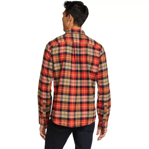 Eddie Bauer Mens Eddies Favorite Classic Fit Flannel Shirt  PlaidRegular Bright Red