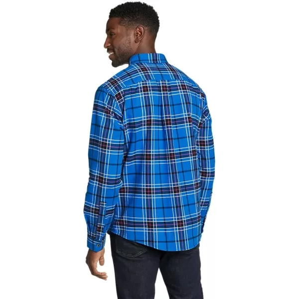 Eddie Bauer Mens Eddies Favorite Classic Fit Flannel Shirt  PlaidRegular Sapphire