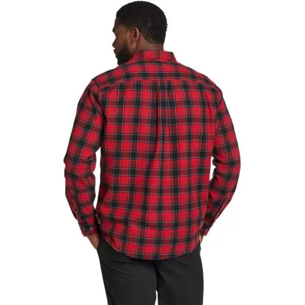 Eddie Bauer Mens Eddies Favorite Classic Fit Flannel Shirt  PlaidRoyal Red