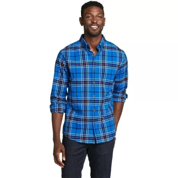 Eddie Bauer Mens Eddies Favorite Classic Fit Flannel Shirt  PlaidSapphire