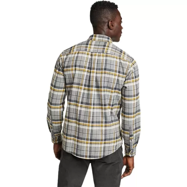 Eddie Bauer Mens Eddies Favorite Classic Fit Flannel Shirt  PlaidTall Lt Charcoal Htr