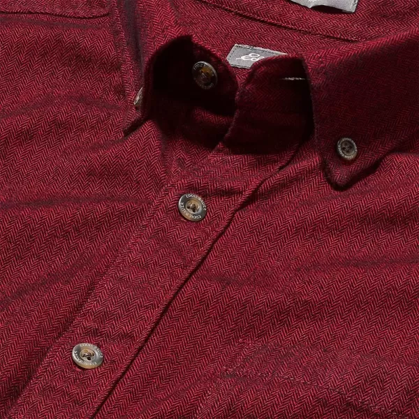 Eddie Bauer Mens Eddies Favorite Flannel Classic Fit Shirt  SolidRegular Royal Red