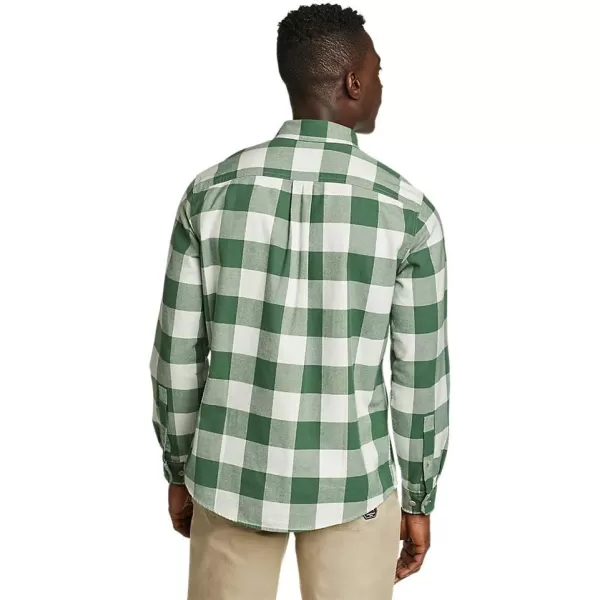 Eddie Bauer Mens Eddies Favorite Flannel Relaxed Fit Shirt  PlaidRegular Irish Green