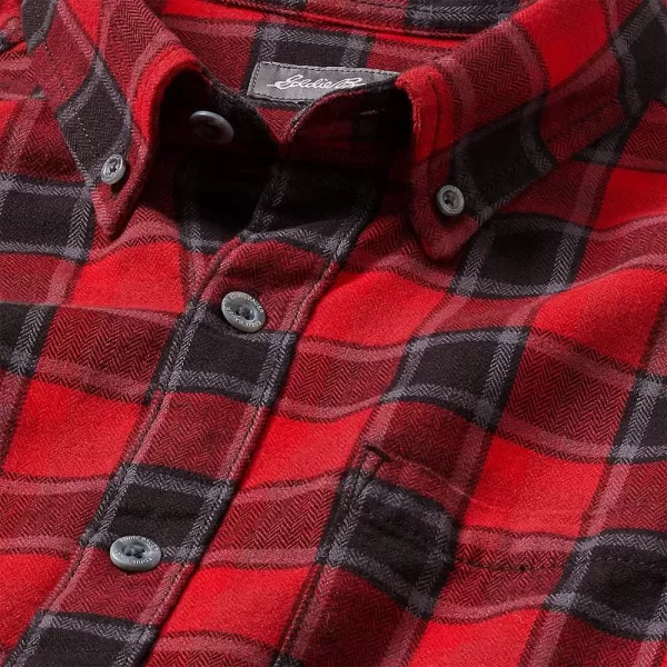 Eddie Bauer Mens Eddies Favorite Flannel Relaxed Fit Shirt  PlaidTall Royal Red