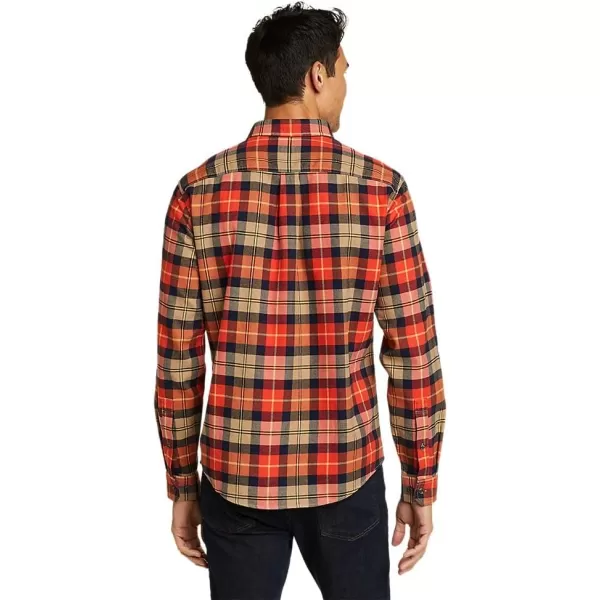 Eddie Bauer Mens Eddies Favorite Flannel Shirt  SlimRegular Bright Red