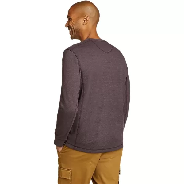 Eddie Bauer Mens Eddies Favorite Ultrasoft Thermal CrewRegular Aubergine