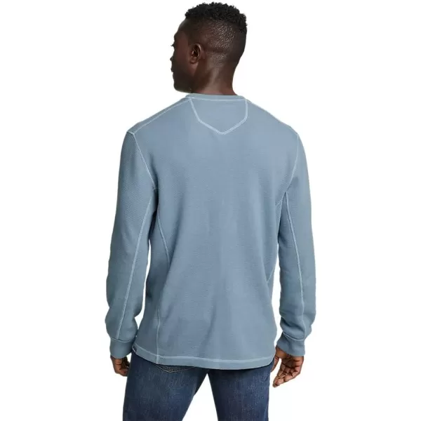 Eddie Bauer Mens Eddies Favorite Ultrasoft Thermal CrewRegular Chambray Blue