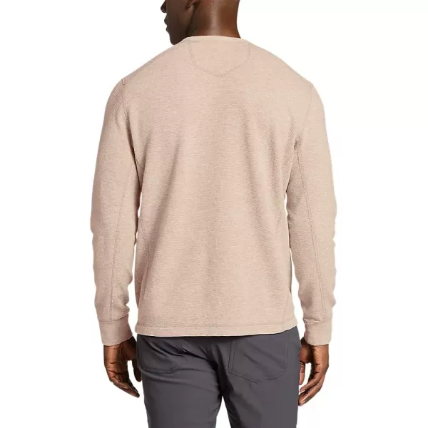 Eddie Bauer Mens Eddies Favorite Ultrasoft Thermal CrewRegular Cream Htr