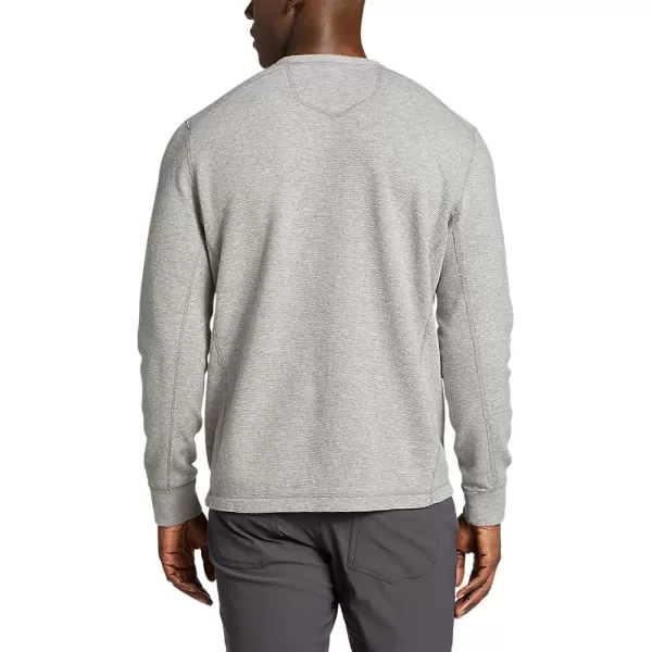 Eddie Bauer Mens Eddies Favorite Ultrasoft Thermal CrewRegular Lt Htr Gray