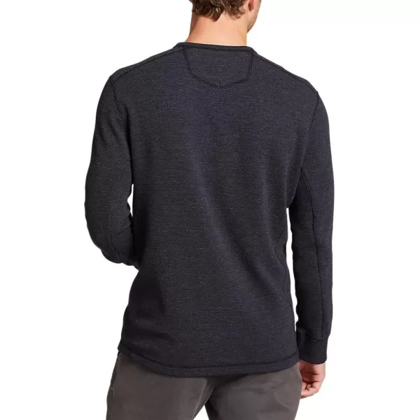 Eddie Bauer Mens Eddies Favorite Ultrasoft Thermal HenleyRegular Faded Black