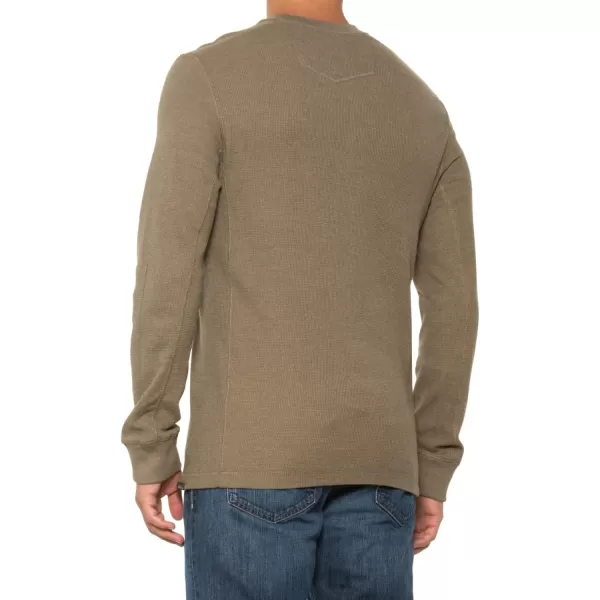 Eddie Bauer Mens Eddies Favorite Ultrasoft Thermal HenleyStandard Green Tan