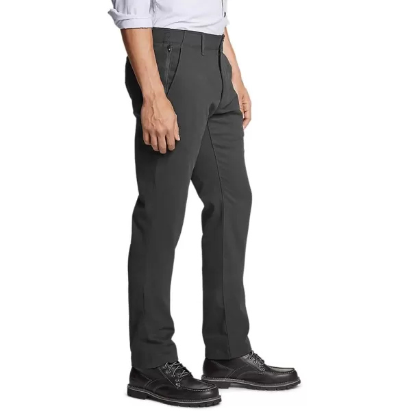 Eddie Bauer Mens Flex WrinkleResistant Sport Chinos  ClassicRegular Carbon