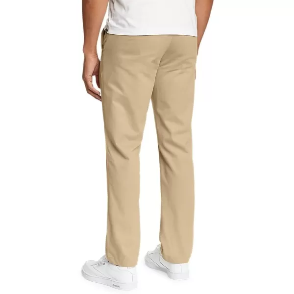 Eddie Bauer Mens Flex WrinkleResistant Sport Chinos  ClassicRegular Light Khaki