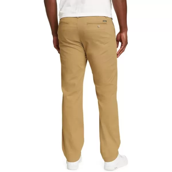 Eddie Bauer Mens Flex WrinkleResistant Sport Chinos  ClassicRegular Saddle