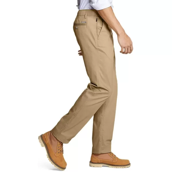 Eddie Bauer Mens Flex WrinkleResistant Sport Chinos  ClassicRegular Saddle