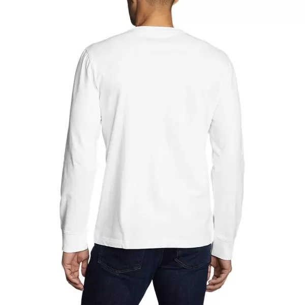 Eddie Bauer Mens Legend Wash Pro LongSleeve TShirtRegular White