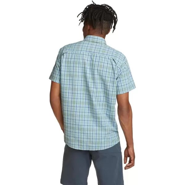 Eddie Bauer Mens Pack It Seersucker ShortSleeve ShirtSlate Blue