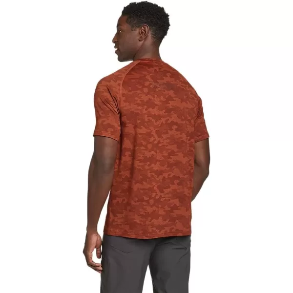 Eddie Bauer Mens Resolution Jacquard TShirtRed Clay