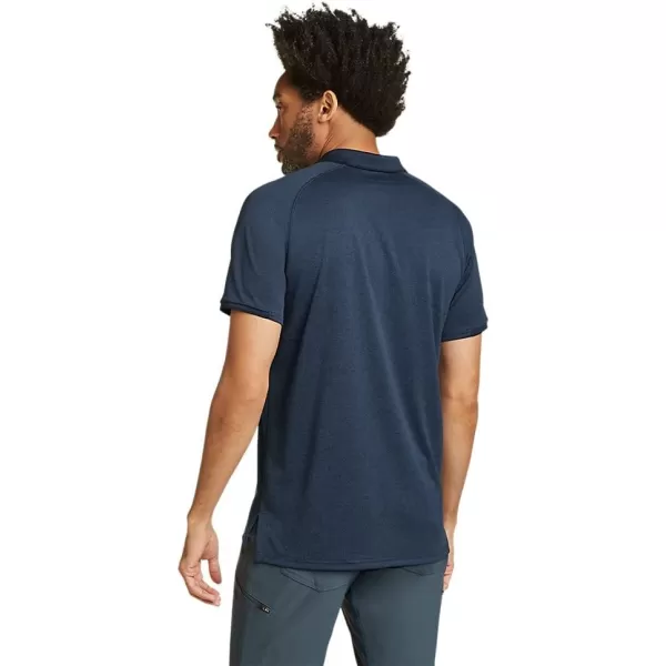 Eddie Bauer Mens Resolution Pro ShortSleeve Polo 20Med Indigo Blue