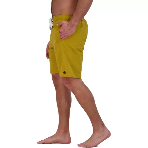 Eddie Bauer Mens SPF 50 EBoard Swim TrunksAntique Gold