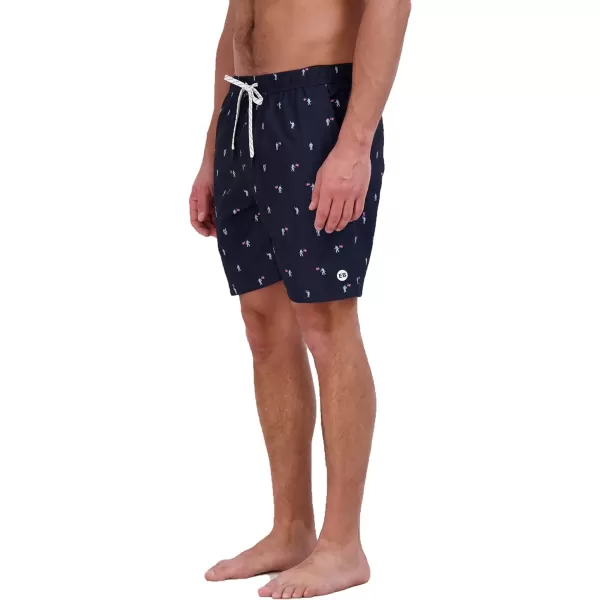 Eddie Bauer Mens SPF 50 Volley Swim Trunk  Fun Designs Comfortable and Stylish 7 InseamAtlantic Blue