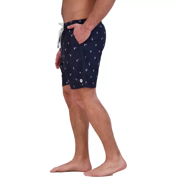 Eddie Bauer Mens SPF 50 Volley Swim Trunk  Fun Designs Comfortable and Stylish 7 InseamAtlantic Blue