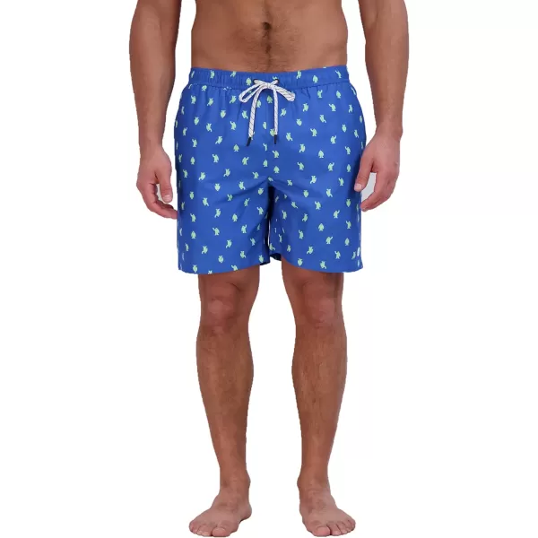 Eddie Bauer Mens SPF 50 Volley Swim Trunk  Fun Designs Comfortable and Stylish 7 InseamBlue