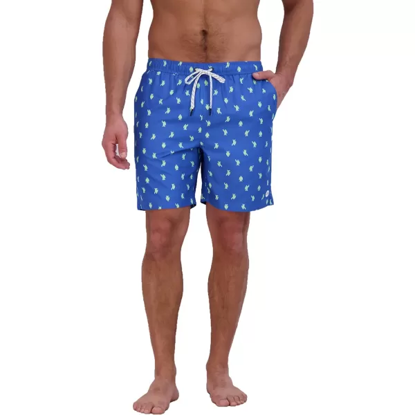 Eddie Bauer Mens SPF 50 Volley Swim Trunk  Fun Designs Comfortable and Stylish 7 InseamBlue