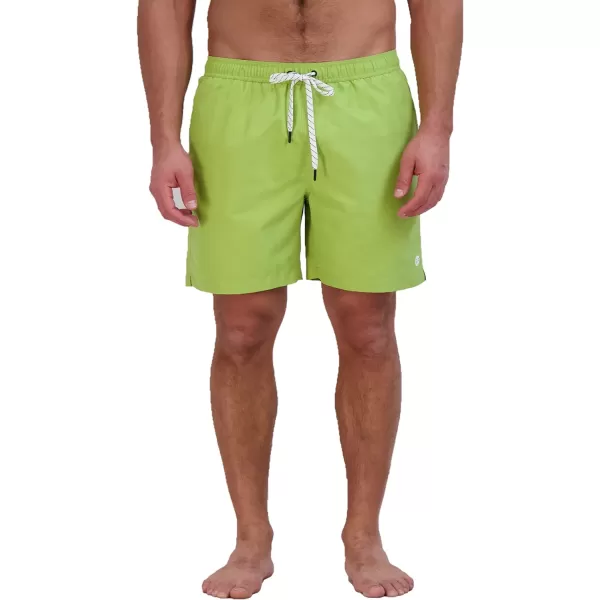 Eddie Bauer Mens SPF 50 Volley Swim Trunk  Fun Designs Comfortable and Stylish 7 InseamCitron