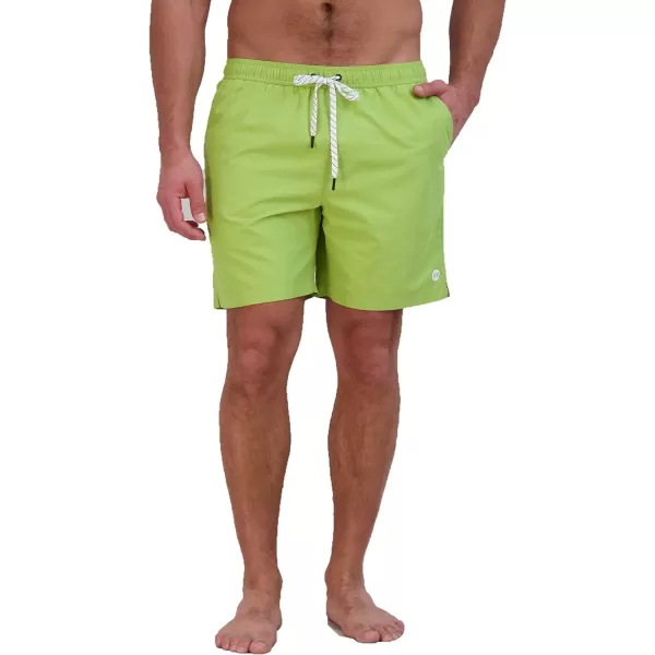 Eddie Bauer Mens SPF 50 Volley Swim Trunk  Fun Designs Comfortable and Stylish 7 InseamCitron