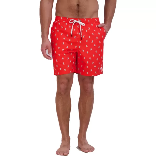 Eddie Bauer Mens SPF 50 Volley Swim Trunk  Fun Designs Comfortable and Stylish 7 InseamCoral