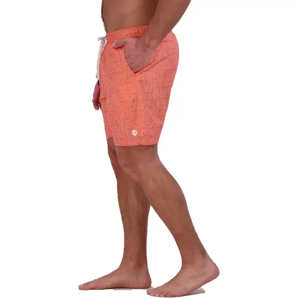 Eddie Bauer Mens SPF 50 Volley Swim Trunk  Fun Designs Comfortable and Stylish 7 InseamDusty Coral