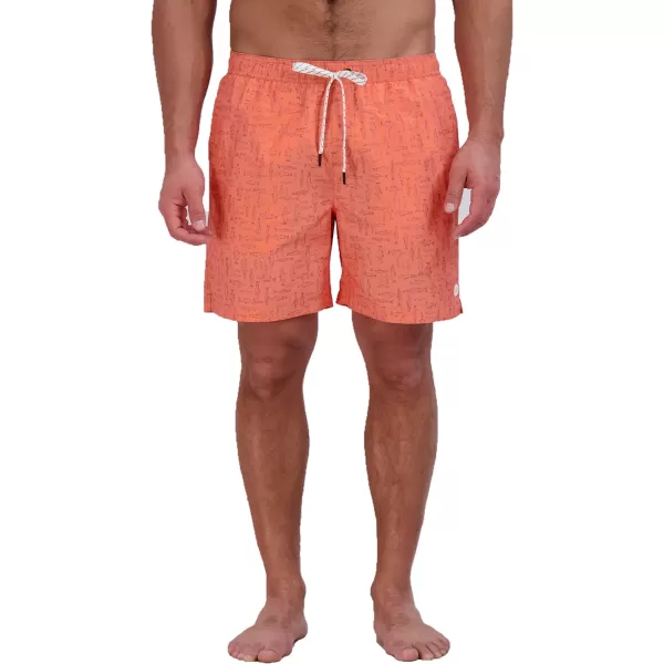 Eddie Bauer Mens SPF 50 Volley Swim Trunk  Fun Designs Comfortable and Stylish 7 InseamDusty Coral