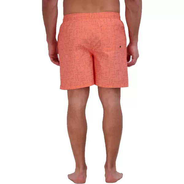 Eddie Bauer Mens SPF 50 Volley Swim Trunk  Fun Designs Comfortable and Stylish 7 InseamDusty Coral