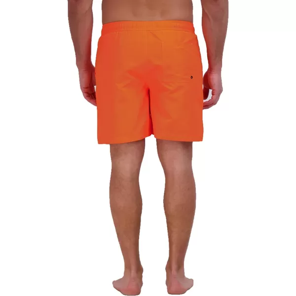 Eddie Bauer Mens SPF 50 Volley Swim Trunk  Fun Designs Comfortable and Stylish 7 InseamOrange Blaze