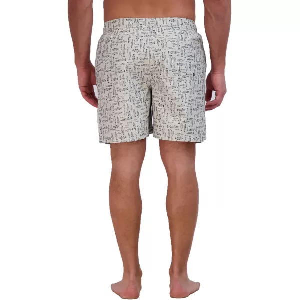 Eddie Bauer Mens SPF 50 Volley Swim Trunk  Fun Designs Comfortable and Stylish 7 InseamPumice